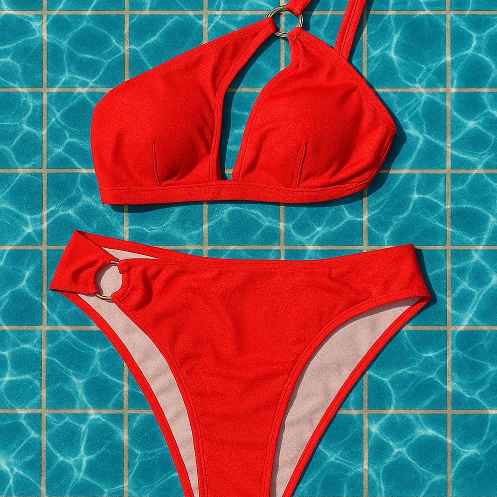 SHEIN Fiery Red Bikini Set